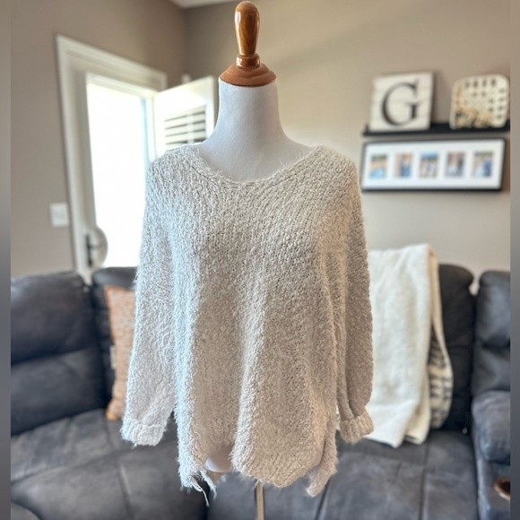 Altar'd State Sweaters - Altar'd State Soft White V-Neck Sweater